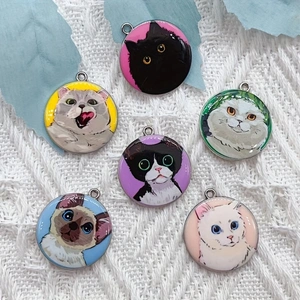 10pcs cartoon animal cat ename - огляд і ціна Jewelry Making For Birthday Party