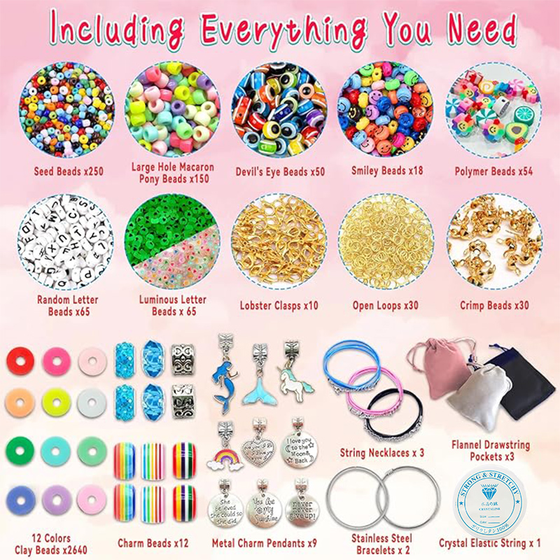 3400pcs Beads Charms Jewelry M - огляд і ціна Jewelry Making For Birthday Party