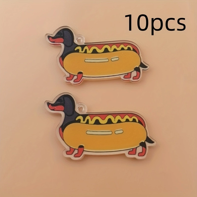 10pcs acrylic 2D new sausage d - огляд і ціна Jewelry Making For Birthday Party