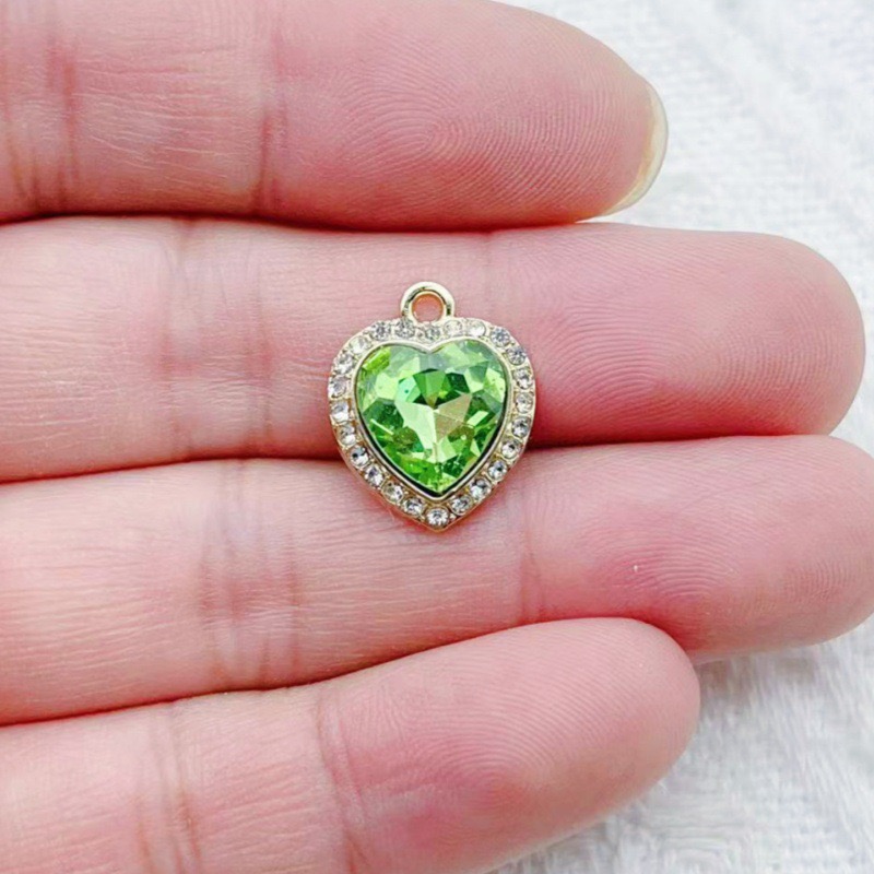 10pcs heart-shaped inlaid colo - огляд і ціна Jewelry Making For Birthday Party