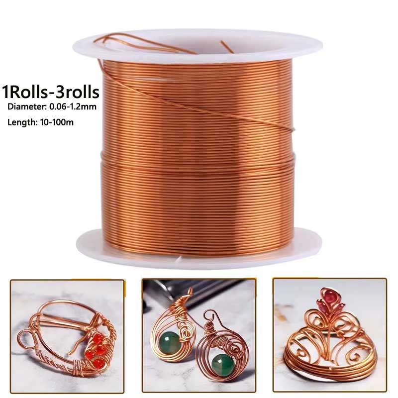 1-3Roll  Soft Copper Wire for  - огляд і ціна Jewelry Making With Copper Wire