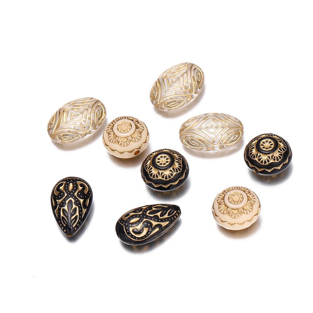 20Pcs Retro Color Drawing Flat - огляд і ціна Jewelry Making Drawing