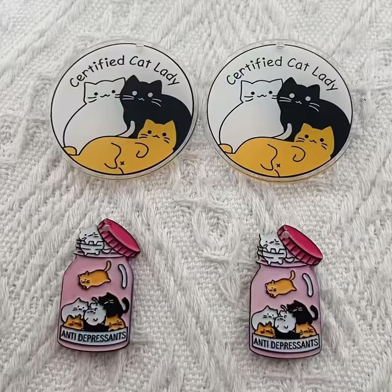 10pcs acrylic cute cat pendant - огляд і ціна Jewelry Making For Birthday Party