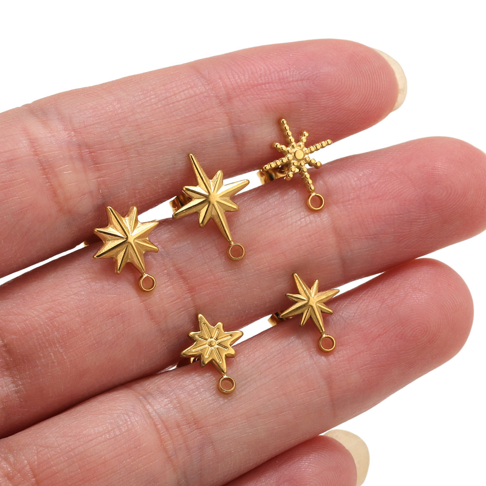 6pcs Stainless Steel Star Earr - огляд і ціна Jewelry Making Techniques