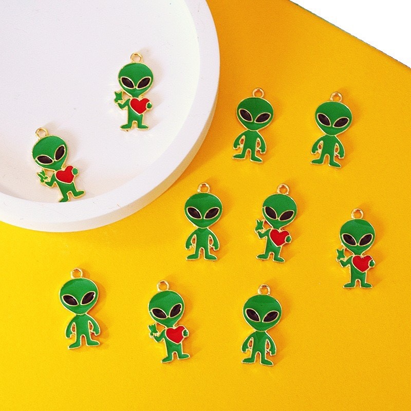 10pcs Simple Alien Alloy Drip  - огляд і ціна Jewelry Making Earrings