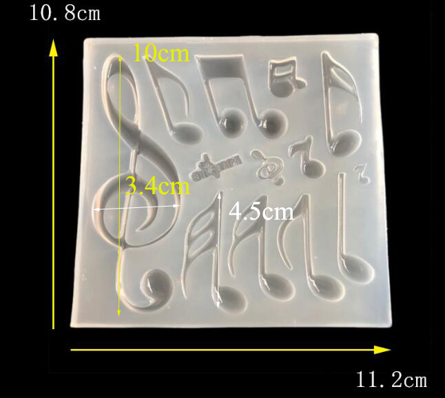 1PC music note silicone mold U - огляд і ціна Jewelry Making Notes