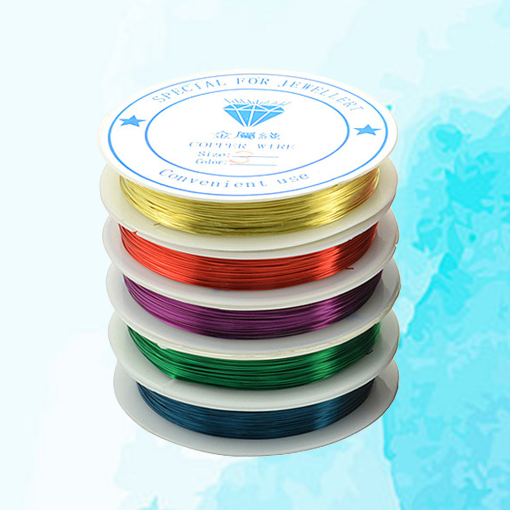 5 Rolls Colorful 0.5mm High Co - огляд і ціна Jewelry Making With Copper Wire