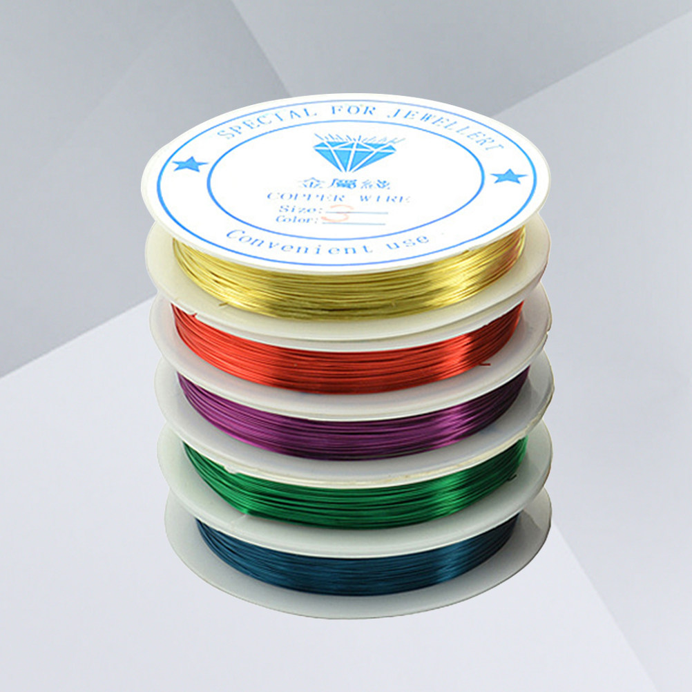 5 Rolls Colorful 0.5mm High Co - огляд і ціна Jewelry Making With Copper Wire