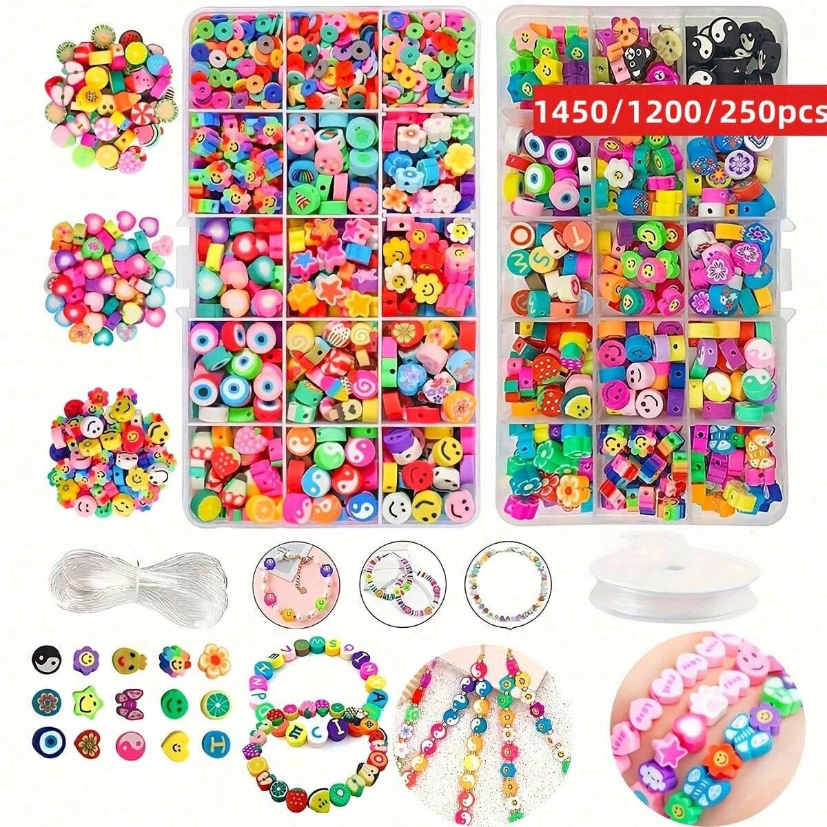 1450/1200/250pcs Polymer Clay  - огляд і ціна Jewelry Making For Birthday Party