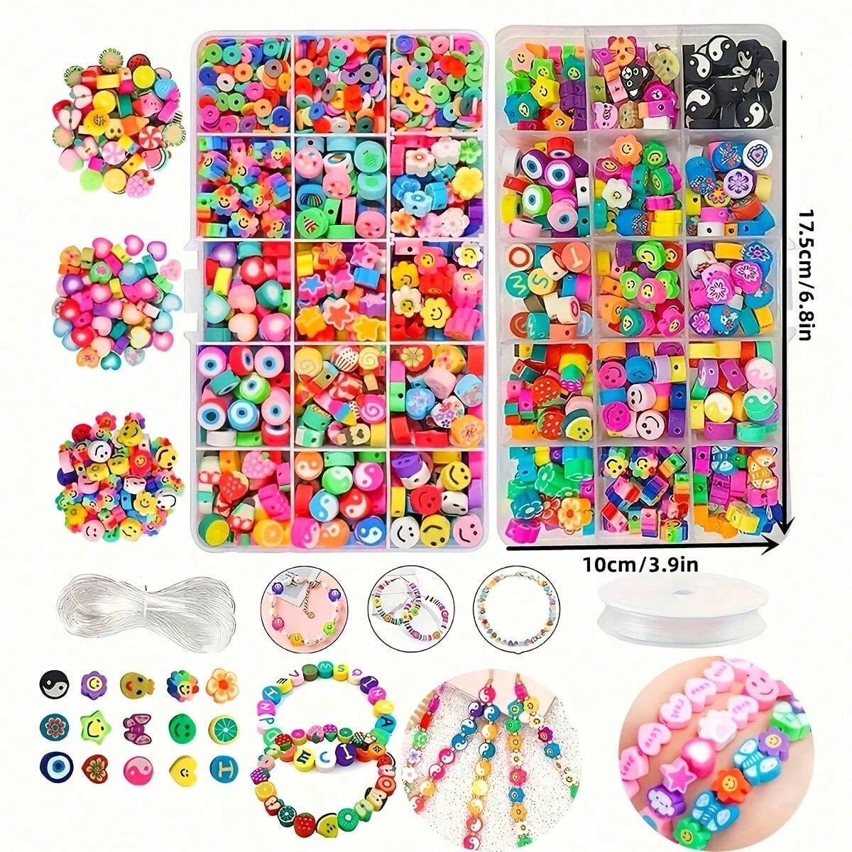 1450/1200/250pcs Polymer Clay  - огляд і ціна Jewelry Making For Birthday Party