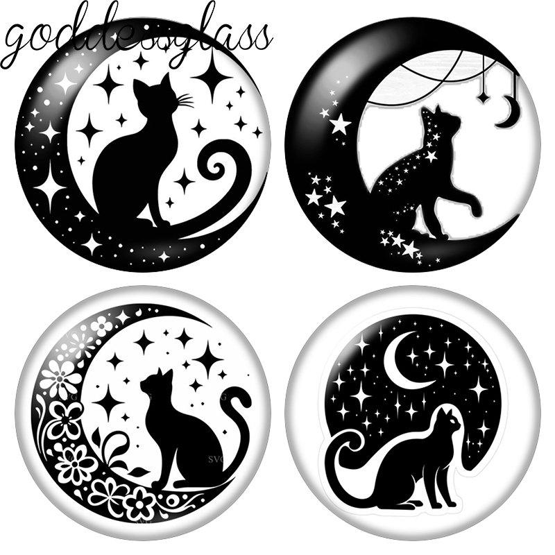 Moon&Star Black Cat Cute Drawi - огляд і ціна Jewelry Making Drawing