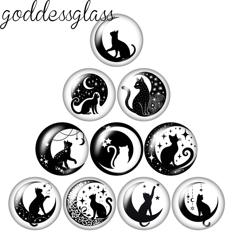 Moon&Star Black Cat Cute Drawi - огляд і ціна Jewelry Making Drawing