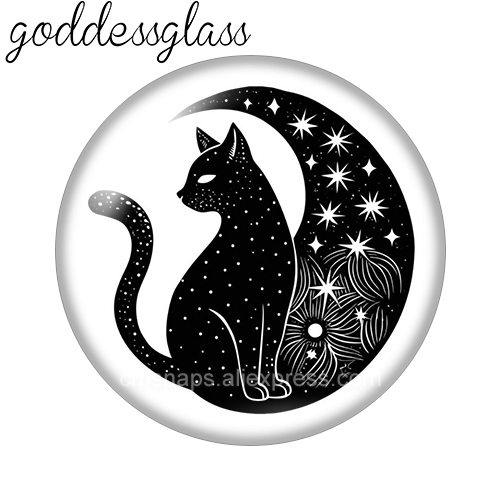 Moon&Star Black Cat Cute Drawi - огляд і ціна Jewelry Making Drawing
