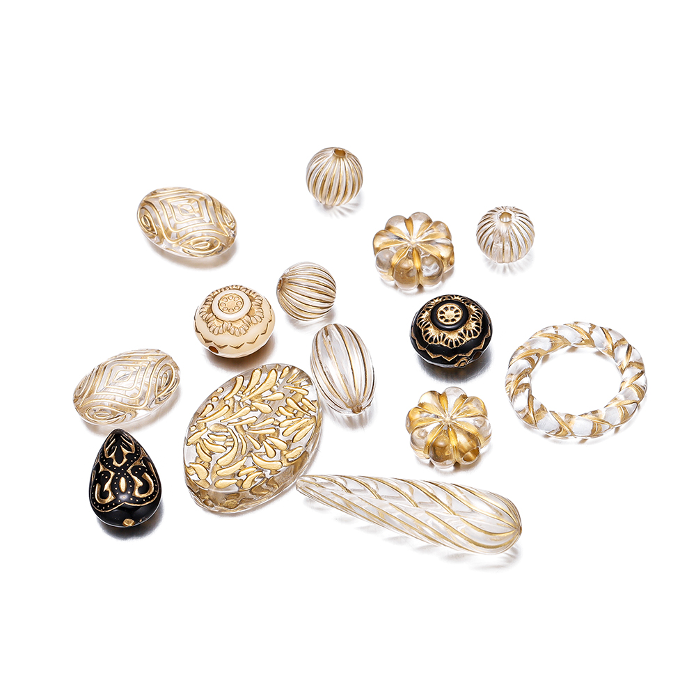 20Pcs Exquisite Acrylic Gold C - огляд і ціна Jewelry Making Drawing