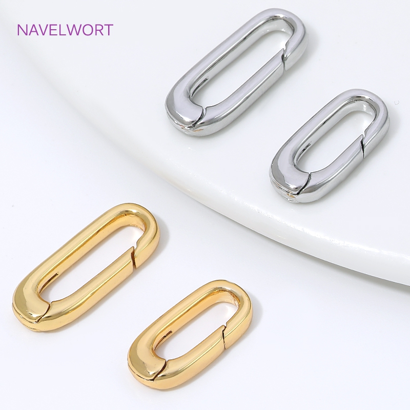 1/2/4Pcs 18K Gold Plated Oval  - огляд і ціна Jewelry Making Metal Supplies
