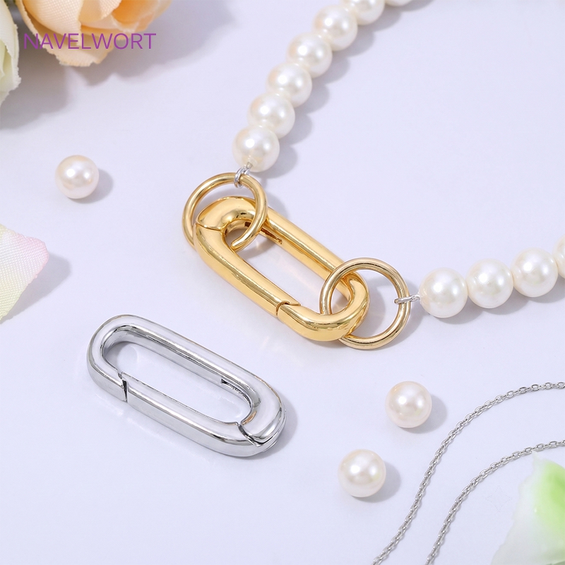 1/2/4Pcs 18K Gold Plated Oval  - огляд і ціна Jewelry Making Metal Supplies