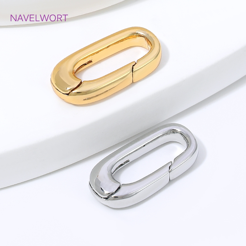 1/2/4Pcs 18K Gold Plated Oval  - огляд і ціна Jewelry Making Metal Supplies