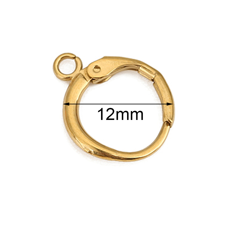 10pcs 12mm Hypoallergenic Earr - огляд і ціна Jewelry Making Metal Supplies
