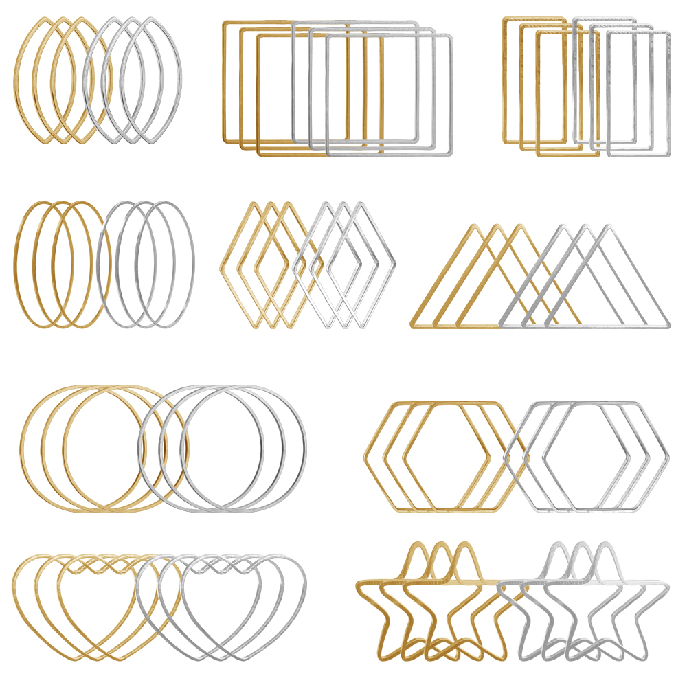 20Pcs Gold Silver Hollow Frame - огляд і ціна Jewelry Making Metal Supplies
