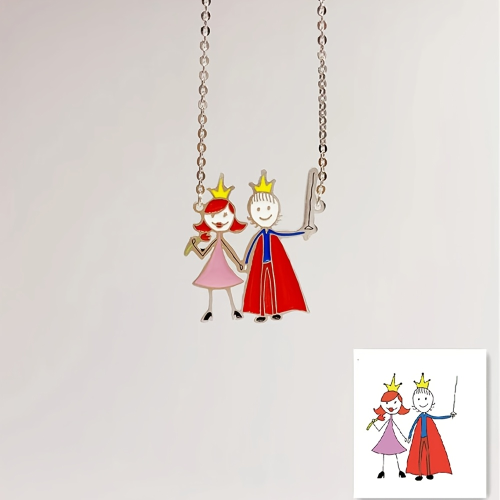 Custom Enamel Pendant Necklace - огляд і ціна Jewelry Making Drawing