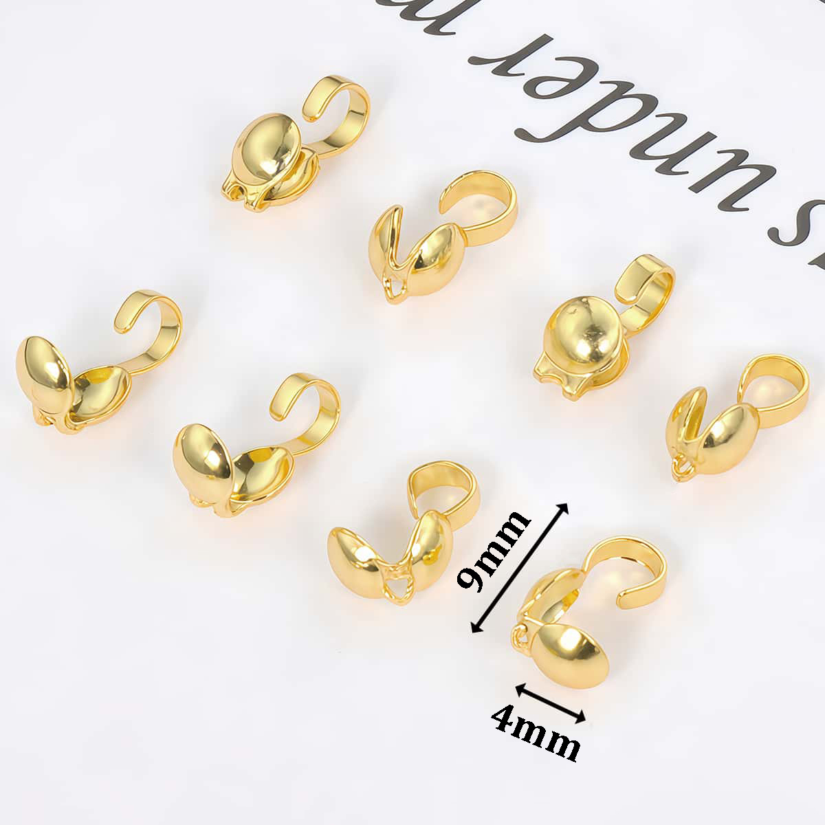 10PCS Brass Crimp End Beads Cl - огляд і ціна Jewelry Making Knots For Clasps