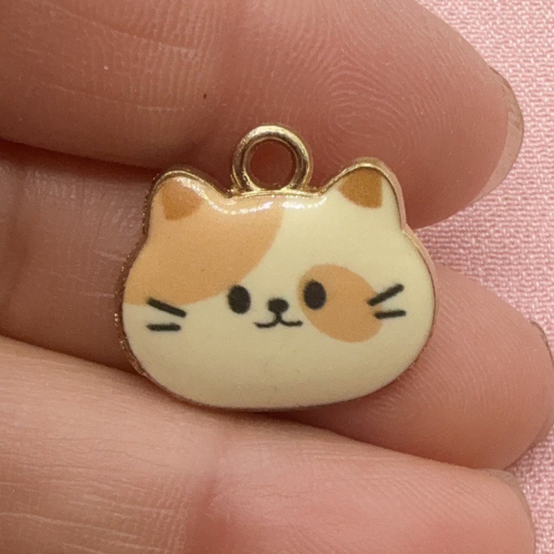 12pcs Printed Cat Head Alloy D - огляд і ціна Jewelry Making For Birthday Party