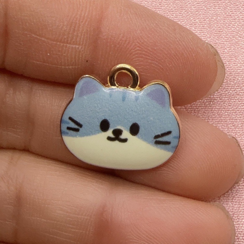 12pcs Printed Cat Head Alloy D - огляд і ціна Jewelry Making For Birthday Party