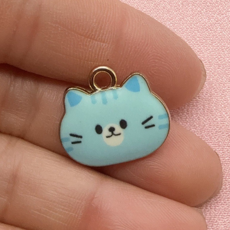 12pcs Printed Cat Head Alloy D - огляд і ціна Jewelry Making For Birthday Party