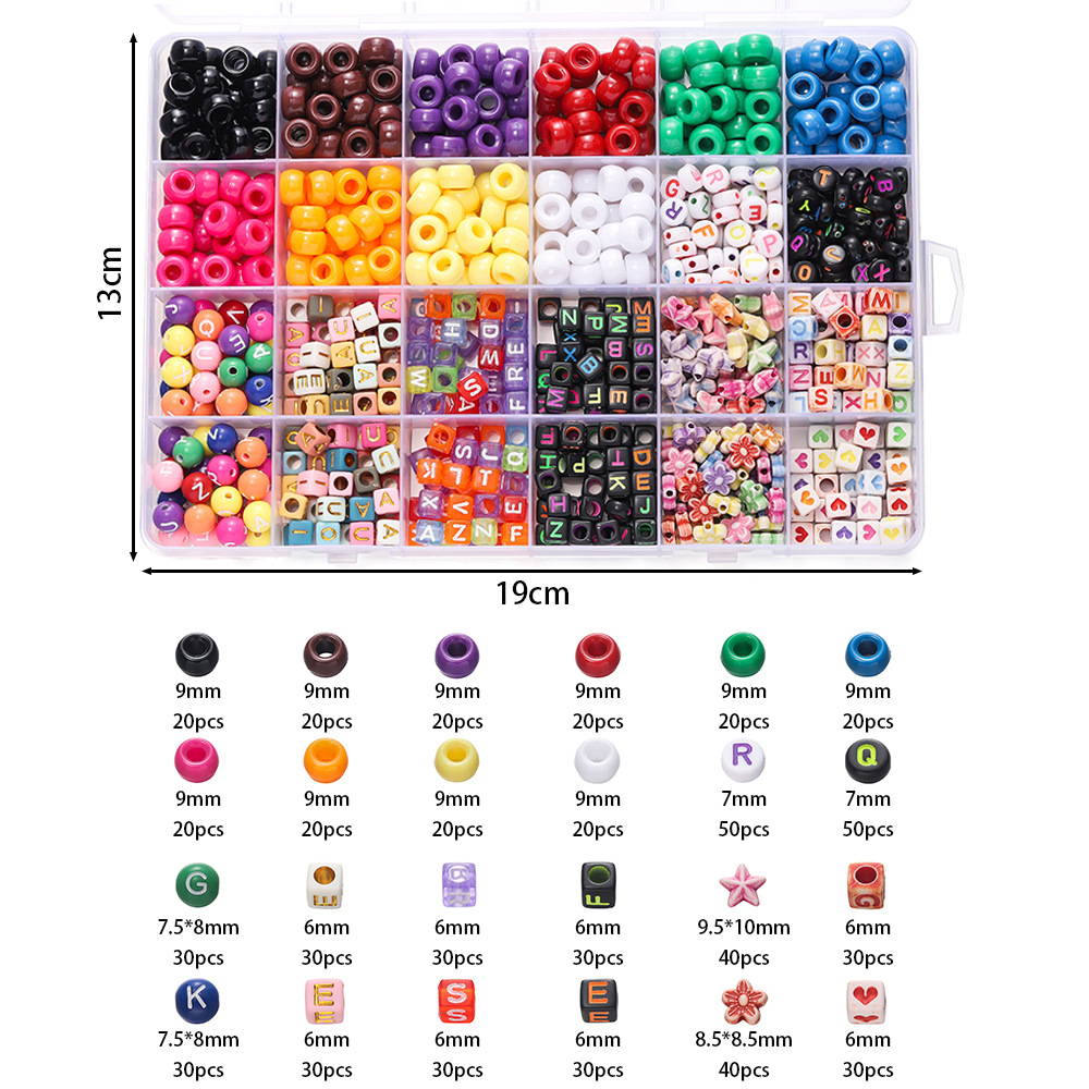 1 Box Colorful Acrylic Pony Be - огляд і ціна Jewelry Making For Birthday Party