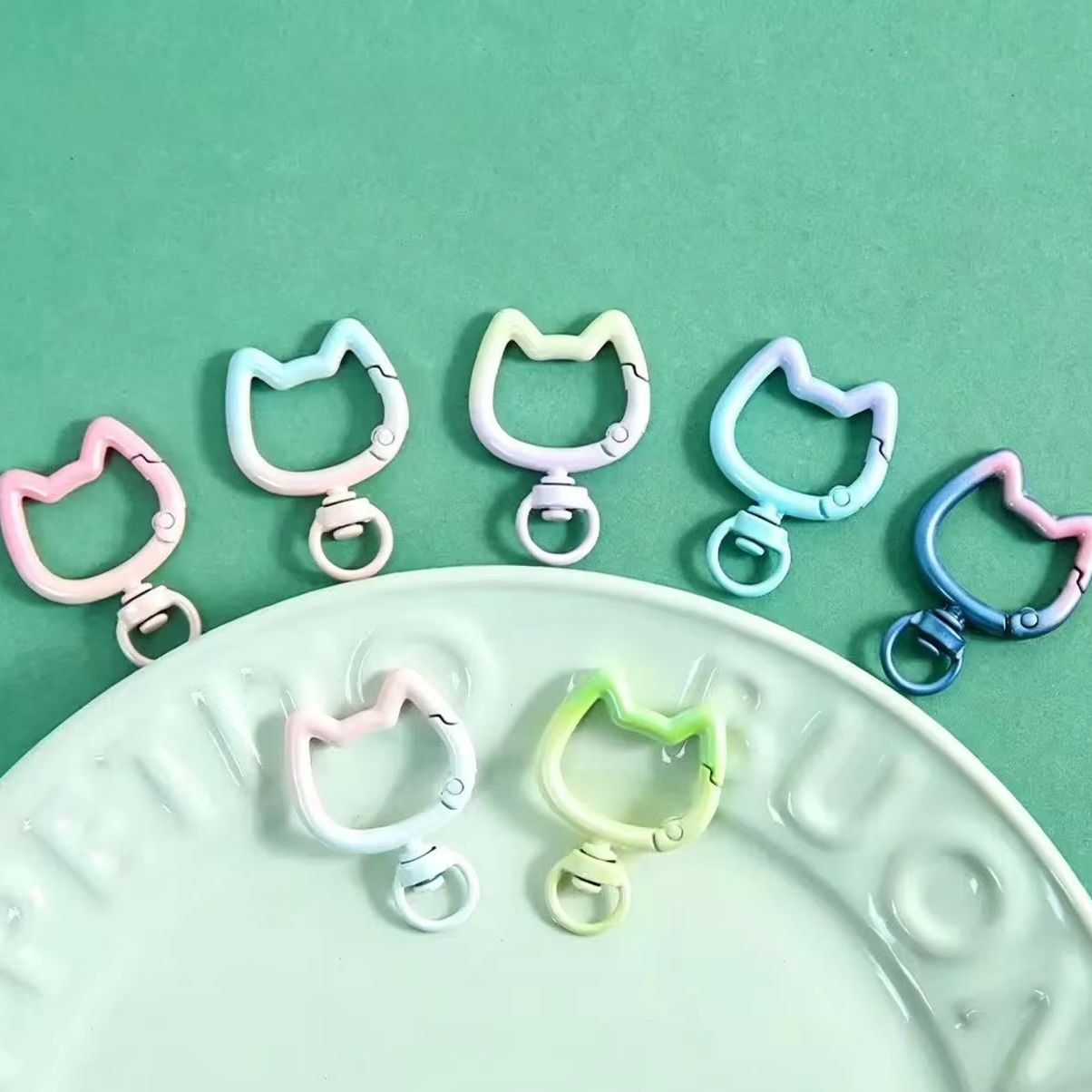 5-10PCS Gradient Cute Cat Clas - огляд і ціна Jewelry Making Metal Supplies