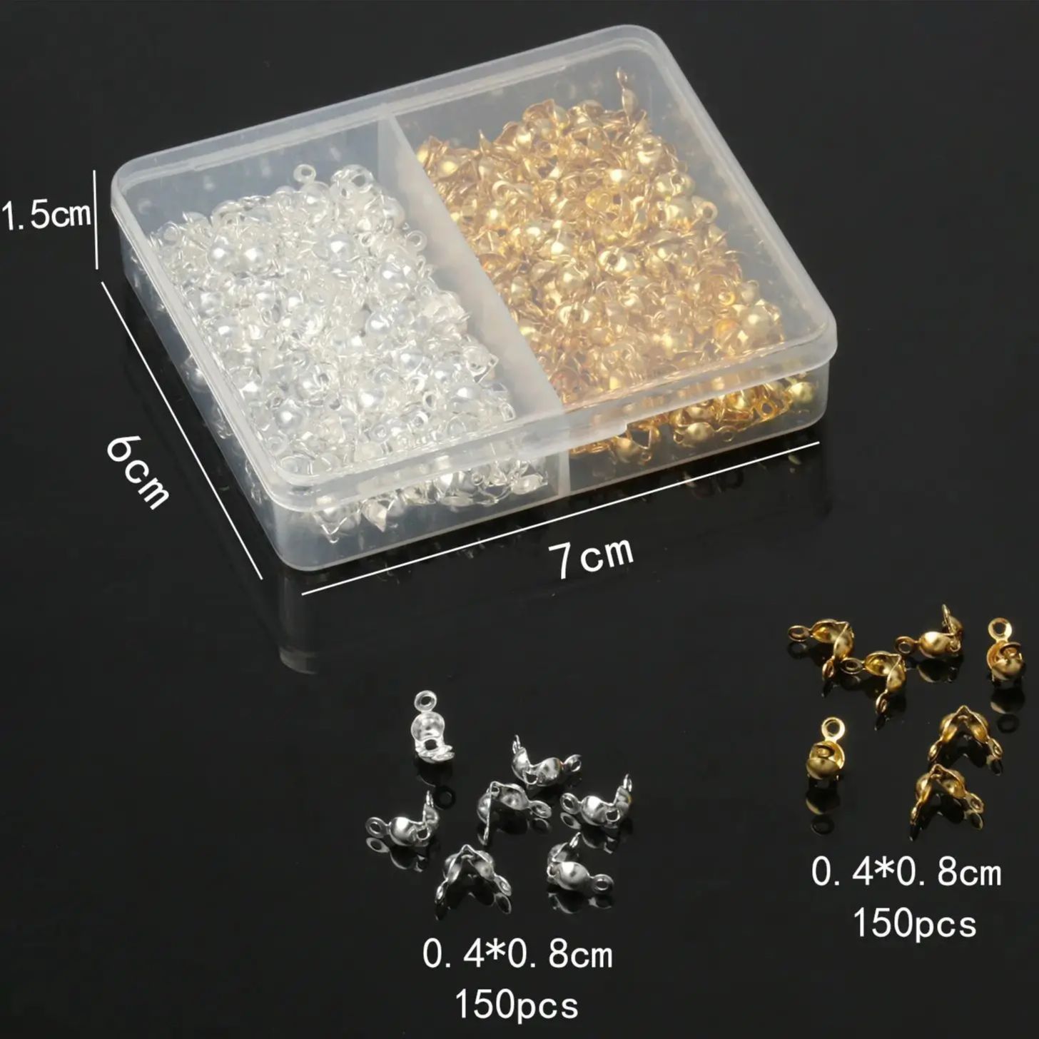 300Pcs/Lot 4x8mm Stainless Ste - огляд і ціна Jewelry Making Knots For Clasps
