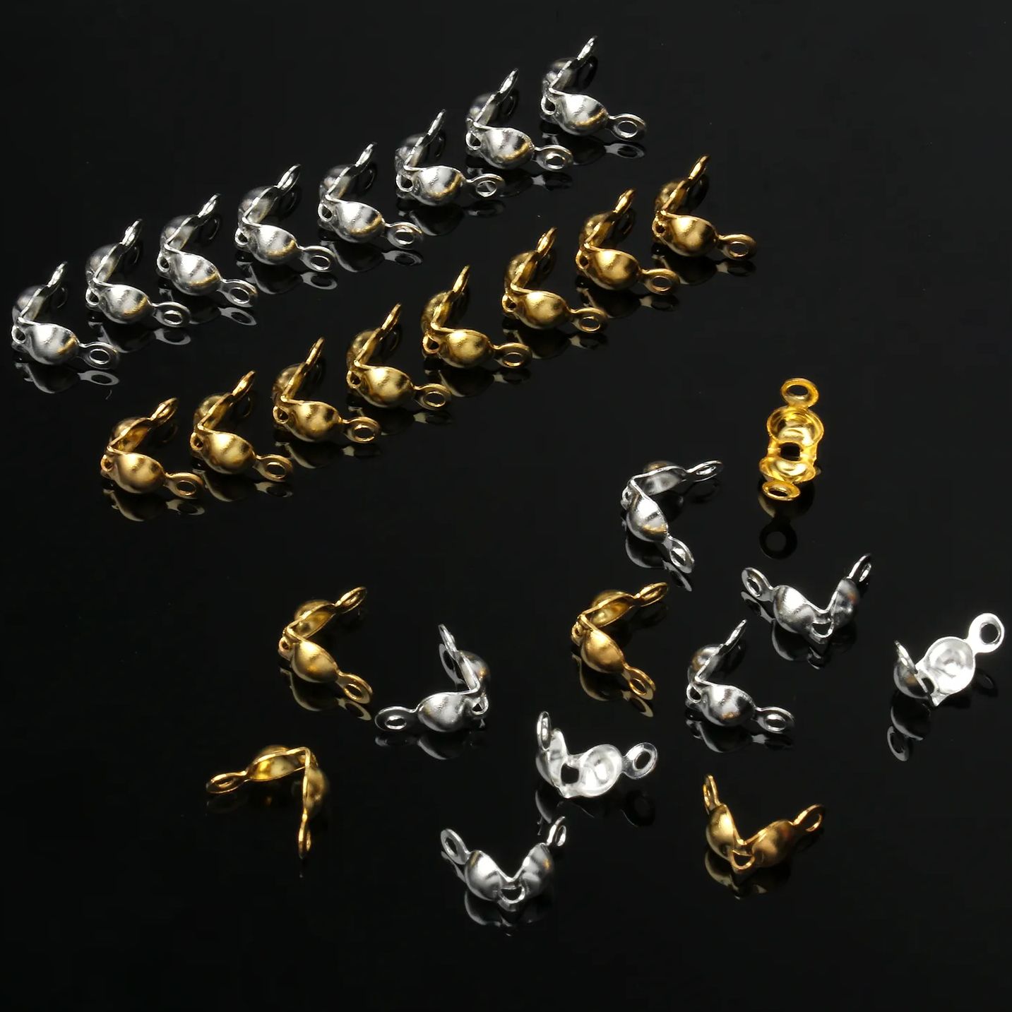 300Pcs/Lot 4x8mm Stainless Ste - огляд і ціна Jewelry Making Knots For Clasps