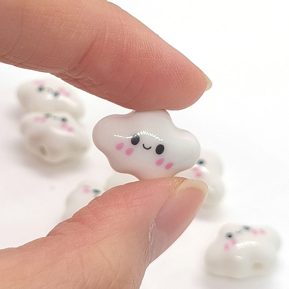10pcs Colorful Chubby Smiling  - огляд і ціна Jewelry Making For Birthday Party